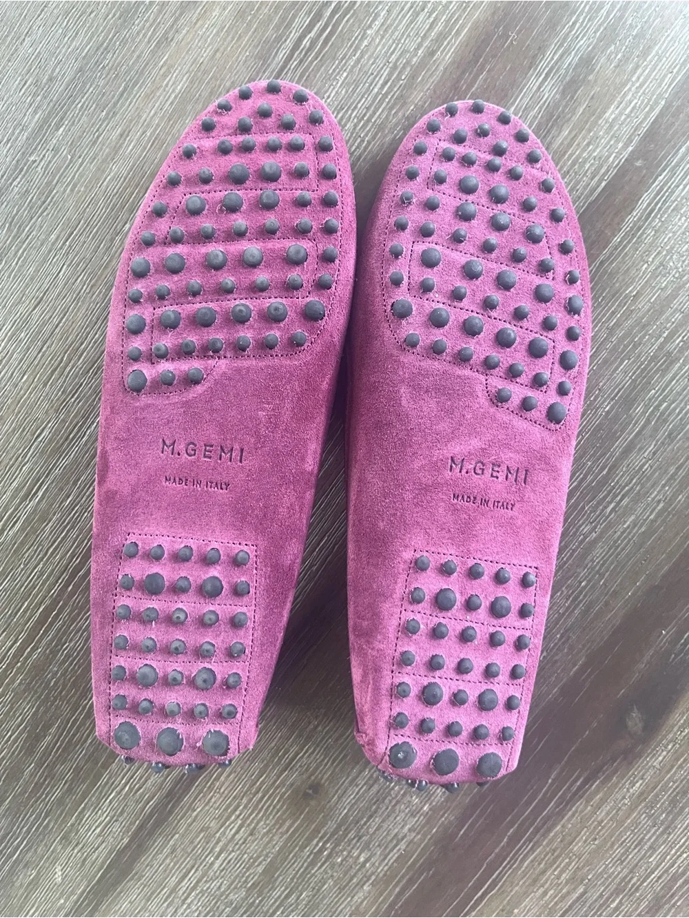 M Gemi Félix Suede Driving Loafers Berry EU 39.5